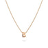 Initials Brick Alphabet Letter Necklace Rose Gold Layered Steel Jewellery